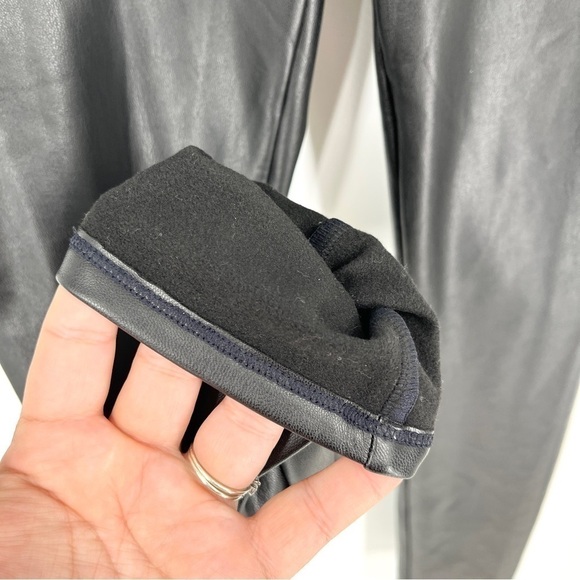 LOFT Faux Leather Pull On Skinny Fleece Lined Pants - Picture 6 of 8